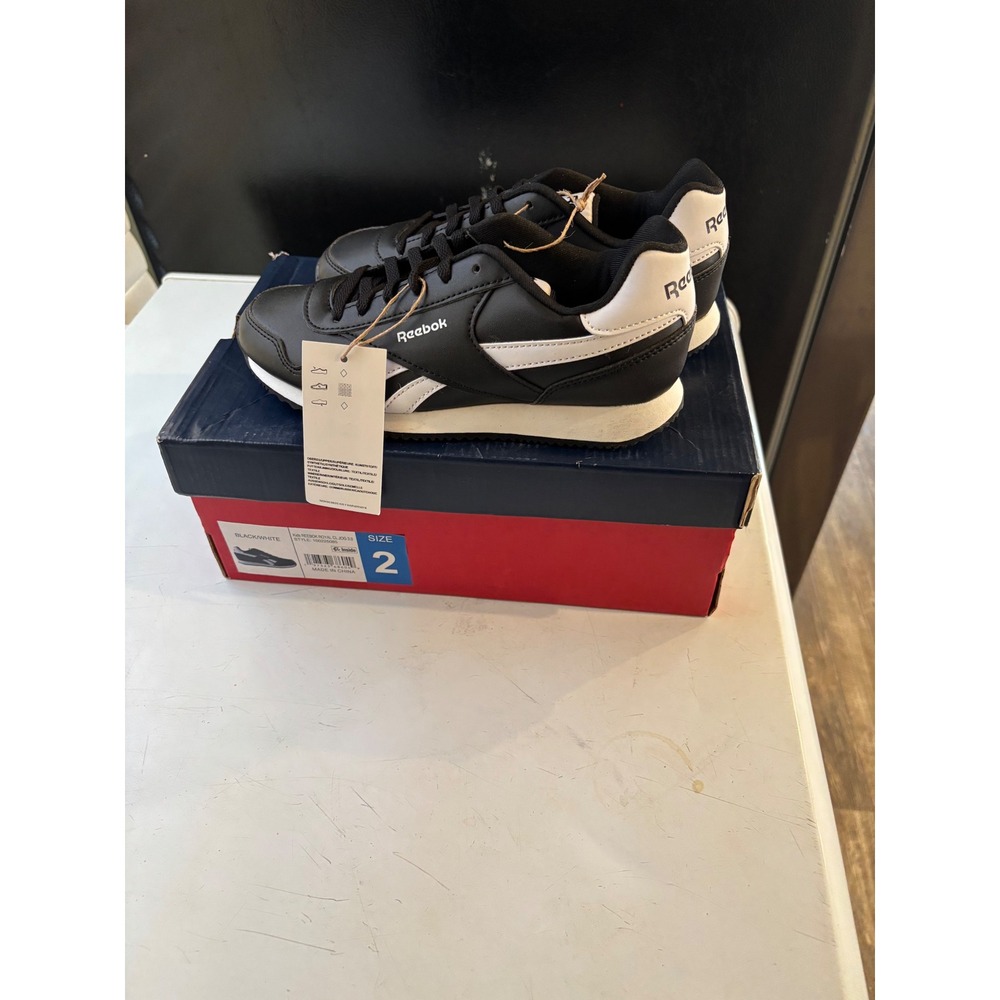 Reebok Royal Classic Jogger‎ 3.0 Kids Sneakers Black White 100225085 Size 2